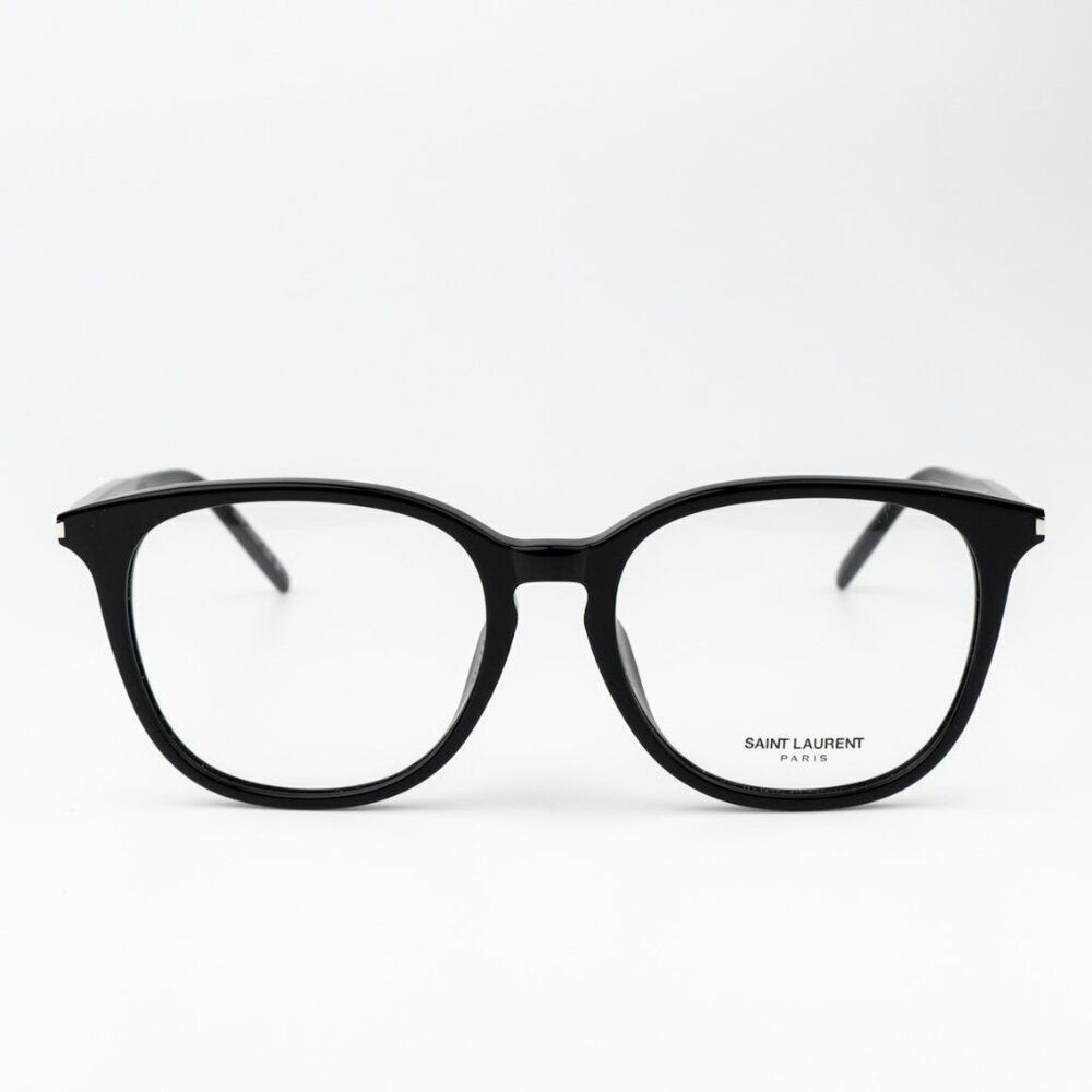 NEW Saint Laurent SL724/F 001 Black Oval Women Eyeglasses - Picture 1 of 10